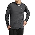 Champion Men's Long-Sleeve T-Shirt, Heritage Tee, Heavyweight Crewneck T-Shirt
