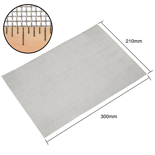 BBTO Wire Mesh Woven Meshes Edelstahl Fliegengitter Nagetier Mesh mit 1 mm Mesh, 300 x 210 mm, 2 Stück - 2