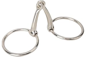 Wosune Filetto ad Anello, Filetto per Cavallo, Acciaio Inossidabile per Un Uso prolungato