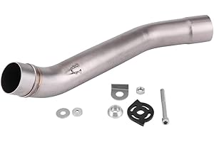 AKOZON Motorcycle Exhaust, Tuyau d'échappement, lien de tuyau intermédiaire d'évent de système d'échappement complet de moto en acier inoxydable pour Kawasaki Z750 20