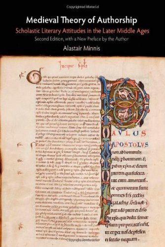 Medieval Theory of Authorship: Scholastic Literary Attitudes in the Later Middle Ages (The Middle Ages Series) Reprint Edition by Minnis, Alastair [2009]