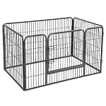 FEANDREA-Recinto-Recinzione-per-Cani-Cuccioli-roditori-Animali-Rete-Gabbia-di-Ferro-Grigio-4pz-122-x-80-x-70-cm-PPK74G