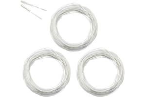 Rebanky 30m Przezroczysty 2-rdzeniowy kabel 28AWG Max 12V Płaski przezroczysty drut elektryczny PVC Przewód elektryczny Miedziany drut do małych urządzeń LED Solar Lampy ścienne, 3 szt, każdy 10m