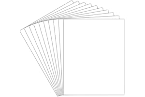 Golden State Art, Passepartout für Bilder/Rahmen, säurefrei, 20.3 x 25.4 cm, Weiß, ungeschnittenes Passepartout für Kunstwerke, Drucke, Fotos, ideal für Hochzeiten, Signaturfreundlich, 10 Stück