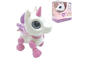 Lexibook Power Unicorn Mini - Min lilla enhörningsrobot - enhörningsrobot med ljud, musik, ljuseffekter, röstupprepning och ljudreaktion, leksak för barn (flicka) - ROB02UNILXB