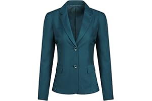 YUNCLOS Blazer Femme Chic Veston Élégant Tailleur Travail Business Veste De Costume Décontracté Boutonné Coupe Ajustée