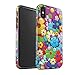 Price comparison product image Stuff4 Gloss Phone Case for Apple iPhone XS Max Hippie Hipster Art Vibrant Flower Power Design Glossy Tough Shock Proof Bumper Cover