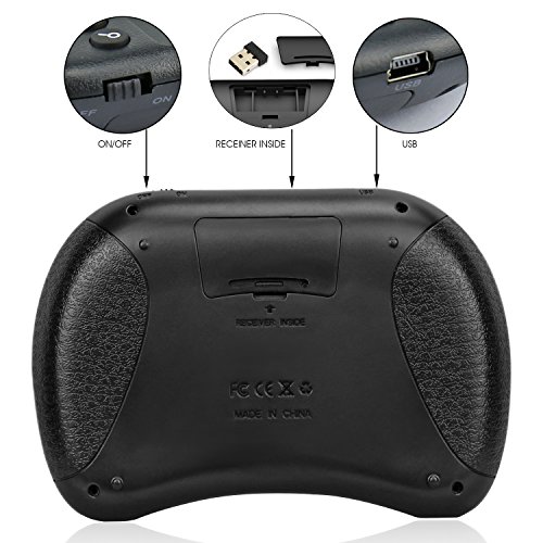 Rii mini i8s Mini teclado Inal  mbrico  Layout Espa  ol  - 2 4GHz Mini Teclado retroiluminado ergon  mico con doble rat  n touchpad para Smart TV  Mini PC Android  Pad  Andriod   Google TV Box  Raspberry PI