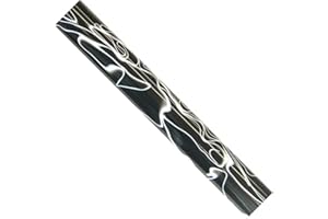 CHESTNUT PRODUCTS Chestnut CHARNWOOD Woodturning AR18 Acrylic Pen Blanks Black with White Swirl
