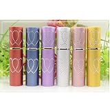 Enjoydeal 6pcs 10ml Lovely Heart Pattern Protable Perfume Atomizer Refillable Spray Bottle