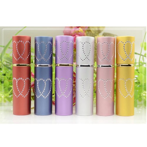 Enjoydeal 6pcs 10ml Lovely Heart Pattern Protable Perfume Atomizer Refillable Spray Bottle