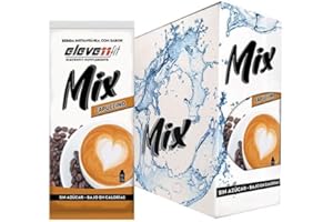 ELEVENFIT Eleven Fit Mix Instantáneo Sabor Capuccino | Prepara 1.5L de Bebida Saludable, Sin Azúcar y Baja en Calorías | Ideal para mezclar con Leche, Cocinar y Preparar Postres | Caja de 24 Sobres