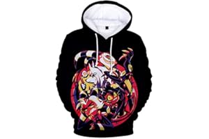 EAST-HAI-BUY Helluva Boss Sudadera con Capucha para Adultos y Niños 3D De Manga Larga Harajuku Streetwear 2022 Dibujos Animados Anime Helluva Boss Pulóver para Mujeres Hombres Niños y Niñas