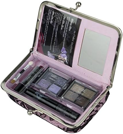 The Color Institute Brush with Beauty Cosmetic Purse, Pink Lace