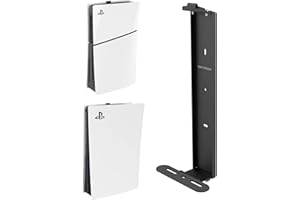 Monzlteck Wall Mount for PS5 Slim/PS5 Pro -Steel Mount Wall Holder Bracket for PS5 Original and PS5 Slim/Pro(Digital and Disc),Sturdy and Not Fall Off,+1Controller Holder