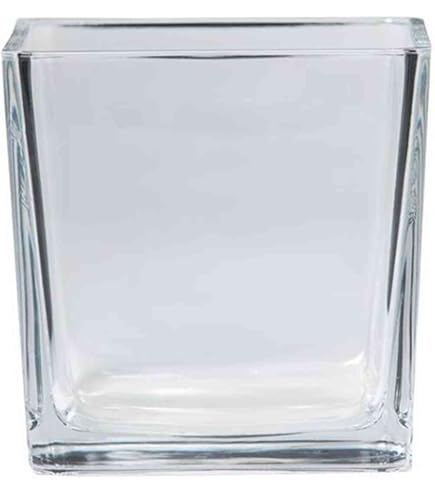Matches21 Vaso Cubo In Vetro Trasparente Spesso 8x8x8 Cm - Fioriera Quadrata Per Decorazioni Fai Da Te - 2