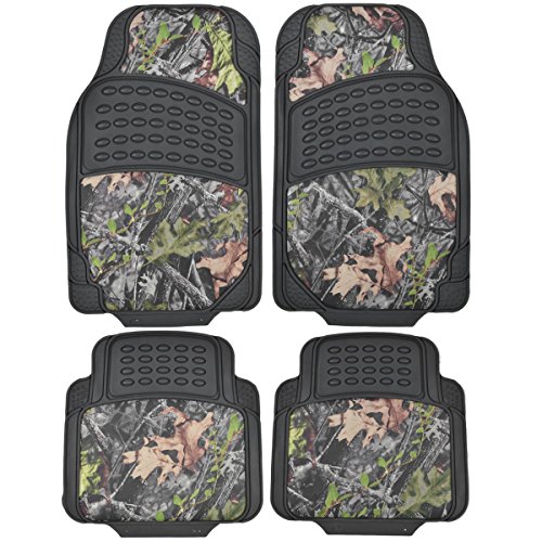 BDKCamouflage 4 Piece All Weather Waterproof Rubber Car Floor Mats - Fit Most Car Truck SUV, Trimmable, Heavy Duty - MT-684-CM