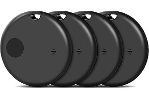 POHICOO Smart Air Traceur Tag Lot de 4, Compatible avec Apple Localiser (iOS Uniquement), Localisateurs D'Objets Bluetooth pour Valises/Portefeuilles/Clés/Sacs/Bagages, Batterie Remplaçable