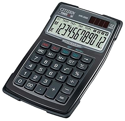 Citizen WR30000 Calculatrice Résistante eau et poussière Noir