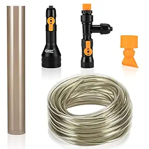 hygger 49ft Automatic Aquarium Water Changer, Siphon Fish Tank Gravel Vacuum Cleaner, with Flow Control Valve, Water Hose