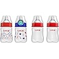 Luvlap Anti-Colic Wide Neck Natura Flo Baby Feeding Bottle, 150Ml (Pack of 2) Stars, Bpa Free & Anti-Colic Wide Neck Natura Flo Baby Feeding Bottle, 150Ml (Pack of 2)