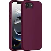 Lavderuar iPhone 16E ile Uyumlu İ&ccedil;i Kadife Lansman Silikon Kılıf &ndash; Kamera Korumalı, Darbe Emici, Premium Yumuşak Kapak Bordo