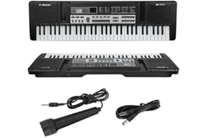 HOMRIA-APPLIANCE 61 Keys Electronic Keyboard MP3 Digital Music Piano Instrument, 16 Instrument Voices & 10 Accompaniment Styles. w/Microphone, USB Cable.