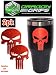 Produktbild Punisher Skull Griptape Aufkleber für Trinkgläser, Handyhüllen, Laptoppistole, orange Chrome