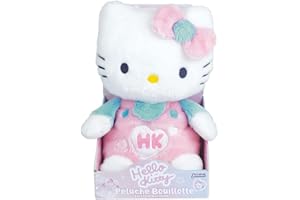 JEMINI | Peluche Hello Kitty Bouillotte Chauffante | 21 Cm | Doudou Chauffant Bébé sans Eau | Micro-Perles D’Argile Naturelles | Jouet Réconfort Bébé | Lavable | Idée Cadeau Fille | 024445