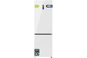 Cecotec Réfrigérateur Combi 456L Total No Frost Bolero CoolMarket Combi 456 White C. Hauteur 201cm et 59,5cm Largeur, MAX INSIDE avec VIP Tech, Compresseur Inverter Plus, Basse Consommation
