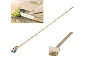 RETAAJ 1.4M Patio Weed Wire Brush Block Paving With Long Handle Scraper for Weed & Moss Removal Driveway Garden Weed Removing Tool