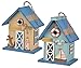 Produktbild Jardinion Vogelhaus Deko, Holz Nisthaus, Ostsee Design Blau Beige Haus Figur Garten