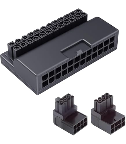 ATX 24-pin Stecker 90 Grad Mainboard für Desktop-PC, 24-pin Buchse auf 24-pin St