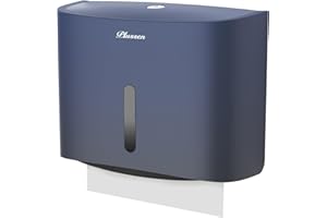 PLUSSEN Dispenser Carta Asciugamani,dispenser salviette bagno da muro,Tovaglioli Piegati a Z ed Intercalati dispenser asciugamani carta,Può Contenere Fino A 200 Fogli (6015-blu)