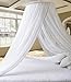 Produktbild Pure White Extra Thick Elegant Round Top Bed Canopy (Mosquito Net) - Holiday Resort Style by Leisure Bargains