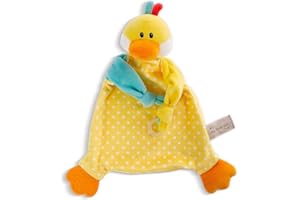 NICI Przytulanka kaczka 25×25 cm – miękka pieluszka do snu dla niemowląt