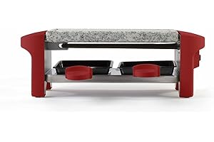 Livoo macchina per raclette 2 persone 350w rosso doc156rc