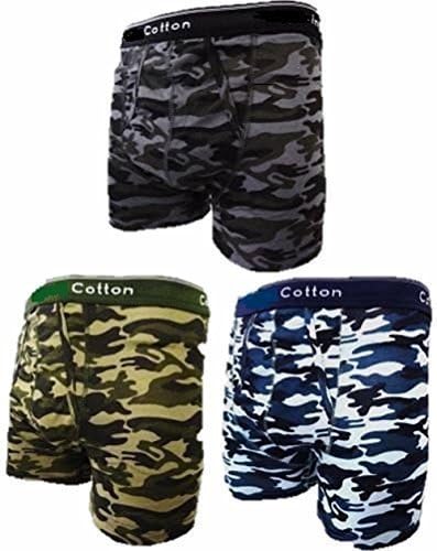 Mens Camouflage Boxer Shorts 3 Pair Pack (Small)