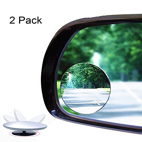 Specchio punto cieco, Jeswell regolabile grandangolare retrovisore, 5,1 cm rotondo HD vetro convesso, design universale per tutte le auto, SUV, camion e utv (confezione da 2)