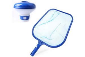 Kungfu Mall Schwimmbad-Reinigungsset, 5 Zoll (12,7 cm), chemischer Schwimmer und Kescher für Brunnen, Aquarien, Whirlpools, Spas, Teiche