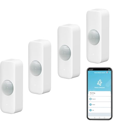 Sensore Cassetta Postale Smart Avviso Alexa Echo Sensore Di Movimento WiFi: Sensore Di Movimento Intelligente Con Notifiche App, Sensore Di Contatto Wireless Per Automazione Smart Home, Funziona Con (4 Pezzi