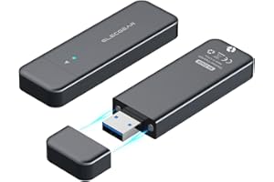 ElecGear Mini Boîtier USB pour 2230/2242 NVMe et SATA M.2 SSD, PCIe et Serial ATA Boîtier en Aluminium avec Capuchon Magnétique, 10 Gbit/s Lecteur Flash de Carte Mémoire Interne (NV-2242A)