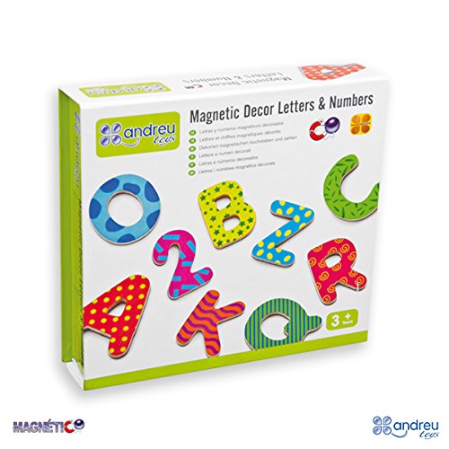Andreu Toys Letras y números magnéticos Decorados
