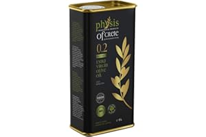 Physis of Crete 0.2 Oliwa Extra Virgin z Krety Naturalna | Grecka oliwa z oliwek | Zimnotłoczona | Niska kwasowość | Pierwsze tłoczenie | Idealna do sałatek i gotowania | 5L