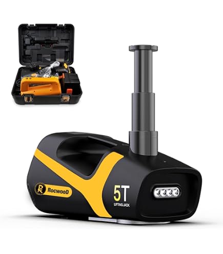 E-HEELP 5 Ton Electric Hydraulic Jack Kit - 12V With Air Pump, Impact Wrench & LCD Screen For Tire Changes & Car Repairs
