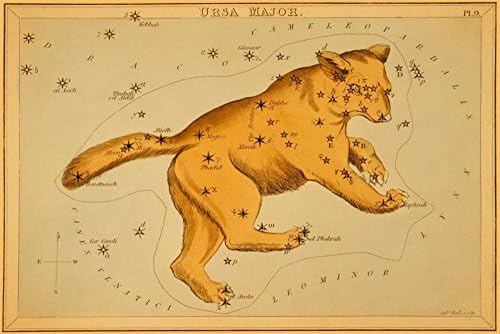 Ursa Major, 1825 - Fine Art Print on Fine Art Paper - PRINT ON Paper ONLY -NO FRAME - Image size is 22 x 14 inches Inch
