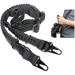 Tactical Element Sling 2 à 1 Point Sling Paracord Convertible Sling Rapide Ajustement Sangle Bungee Tactique pour la Chasse Tir