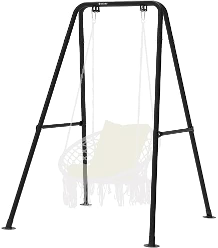 Soporte De Hamaca 2 En 1 FUNLIO, Con Hamaca Colgante Y Tipo Capullo, Estructura Triangular De Acero, Altura Ajustable Y Capacidad De 90 Kg, Para Interior Y Exterior