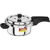 Prestige 3 Litre Stainless Steel Deluxe Alpha Svachh Outer Lid Pressure Cooker | 10Y Warranty | Deep Lid for Spillage Control | TRIPLY Base | Gasket R