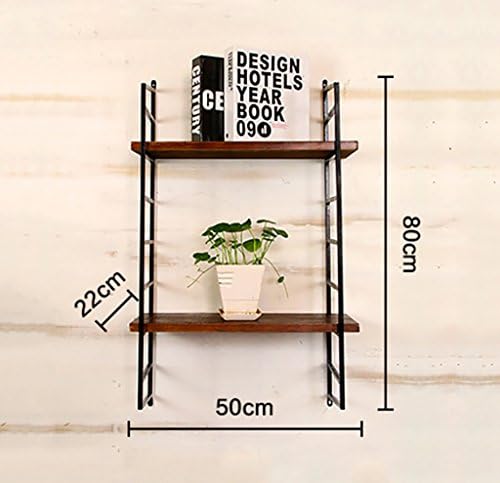 Industrial Vintage Solid Wood Wrought Iron Shelf / Living Room Bar Wall Wall Clapboard Shelf Bookshelf ( Style : 1 )
